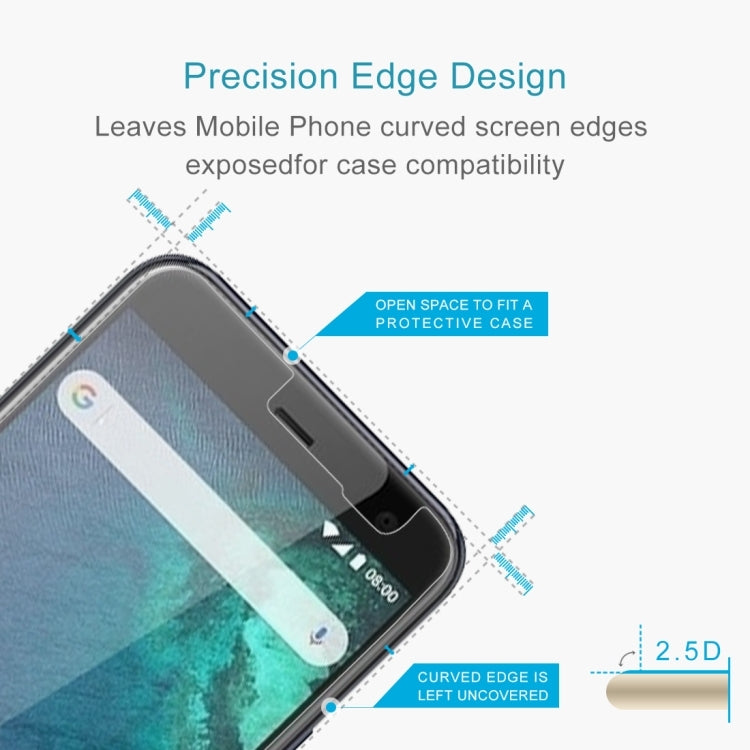 2 PCS 0.26mm 9H 2.5D Tempered Glass Film for HTC U11 Life