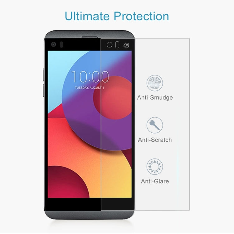 2 PCS 0.26mm 9H 2.5D Tempered Glass Film for LG Q8