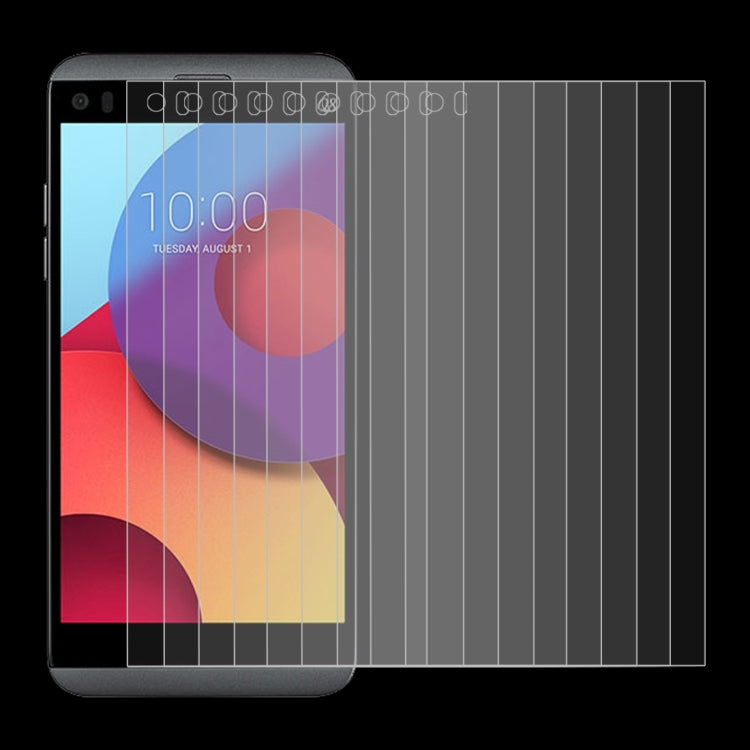 10 PCS 0.26mm 9H 2.5D Tempered Glass Film for LG Q8