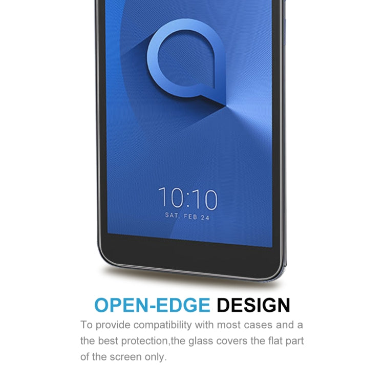 100 PCS0.26mm 9H 2.5D Tempered Glass Film for Alcatel 1X