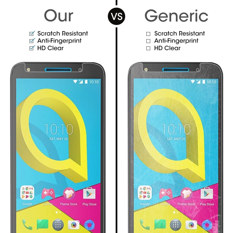 10 PCS 0.26mm 9H 2.5D Tempered Glass Film for Alcatel U5
