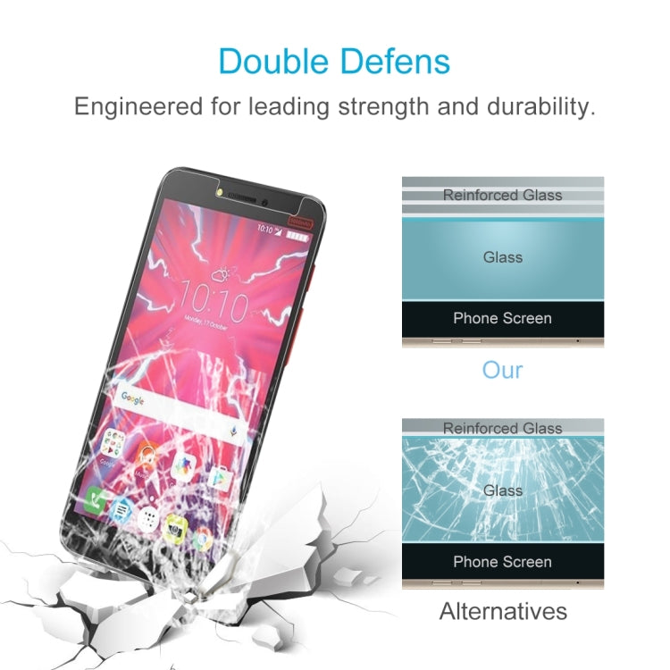 100 PCS0.26mm 9H 2.5D Tempered Glass Film for Alcatel Pixi 4 5.5 inch