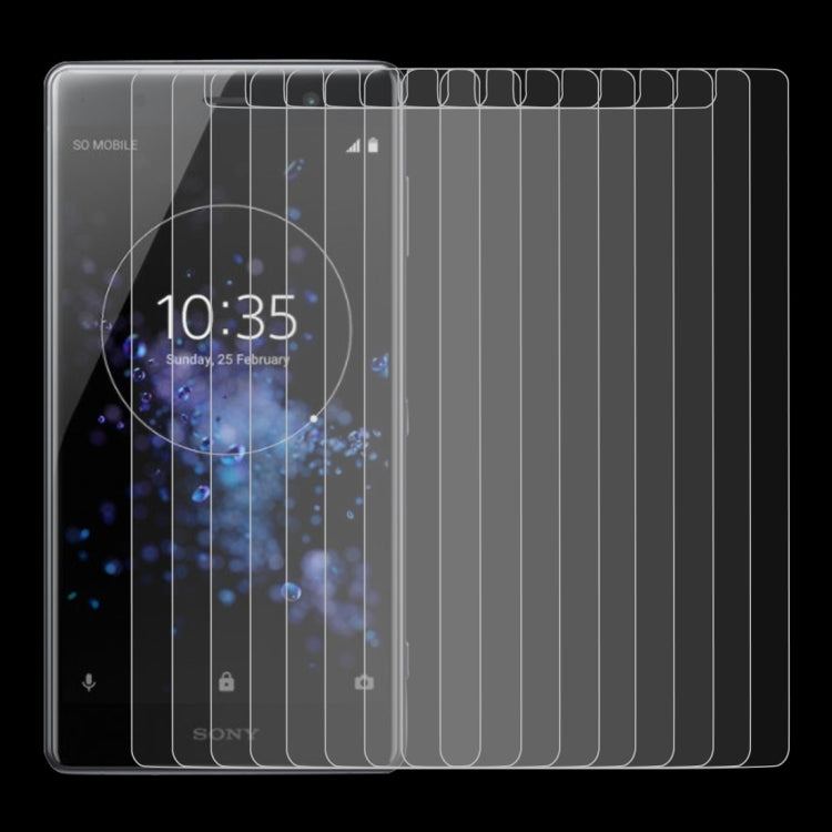 10 PCS 0.26mm 9H 2.5D Tempered Glass Film for Sony XZ2 Premium