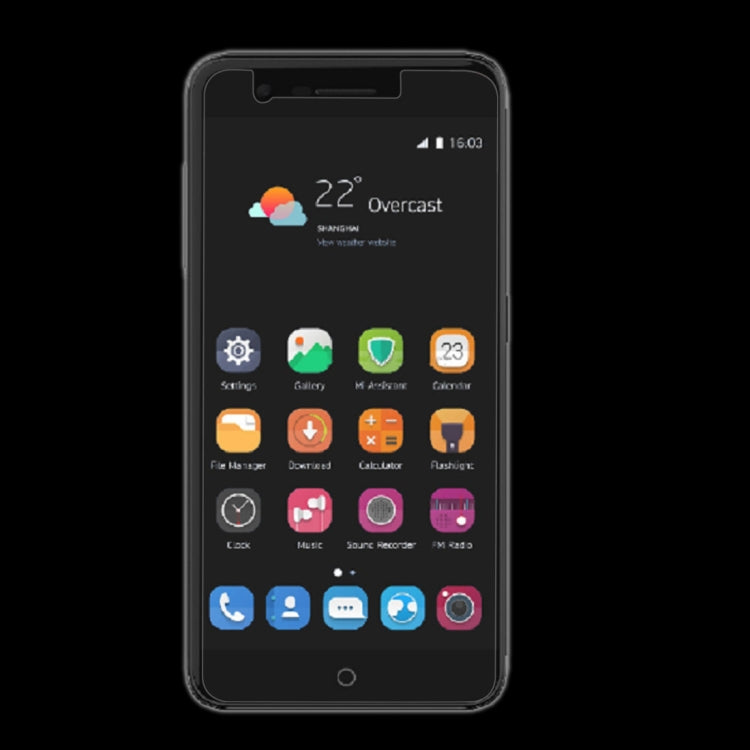 For ZTE Blade V8 Lite / V8 Mini 0.26mm 9H Surface Hardness Explosion-proof Non-full Screen Tempered Glass Screen Film