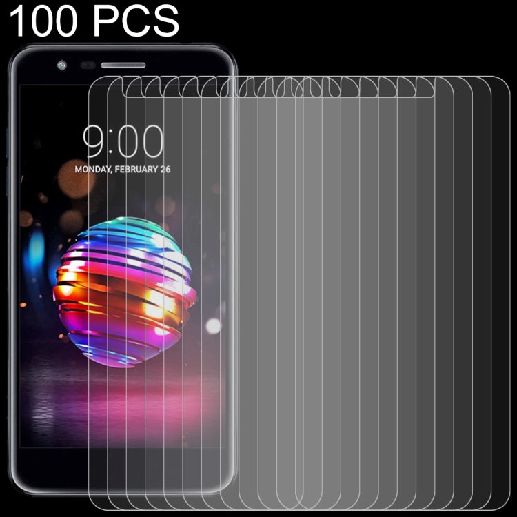 100 PCS 0.26mm 9H 2.5D Tempered Glass Film for LG K11 (2018)