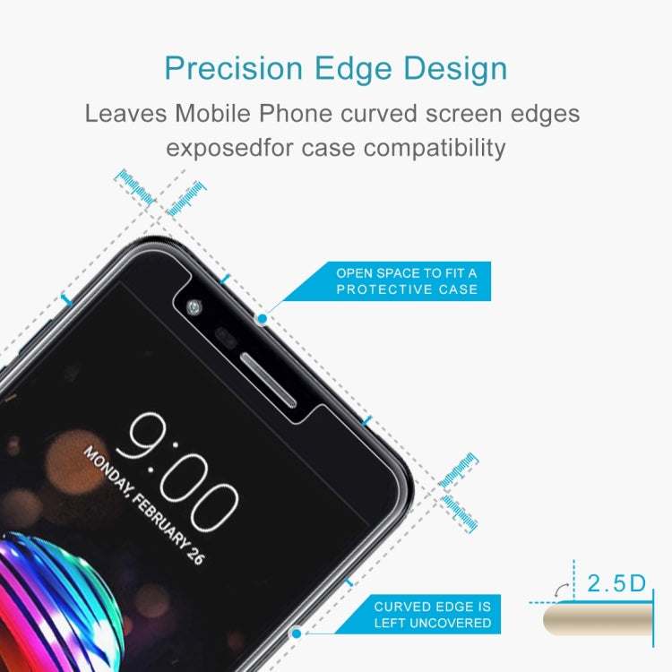 100 PCS 0.26mm 9H 2.5D Tempered Glass Film for LG K11 (2018)