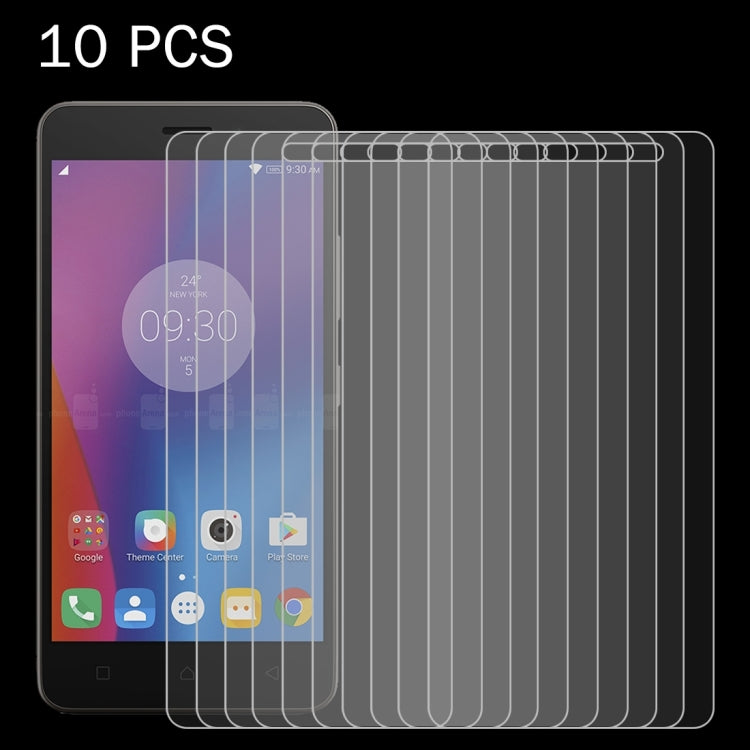 10 PCS for Lenovo K6 & A Plus 0.26mm 9H Surface Hardness 2.5D Explosion-proof Tempered Glass Screen Film