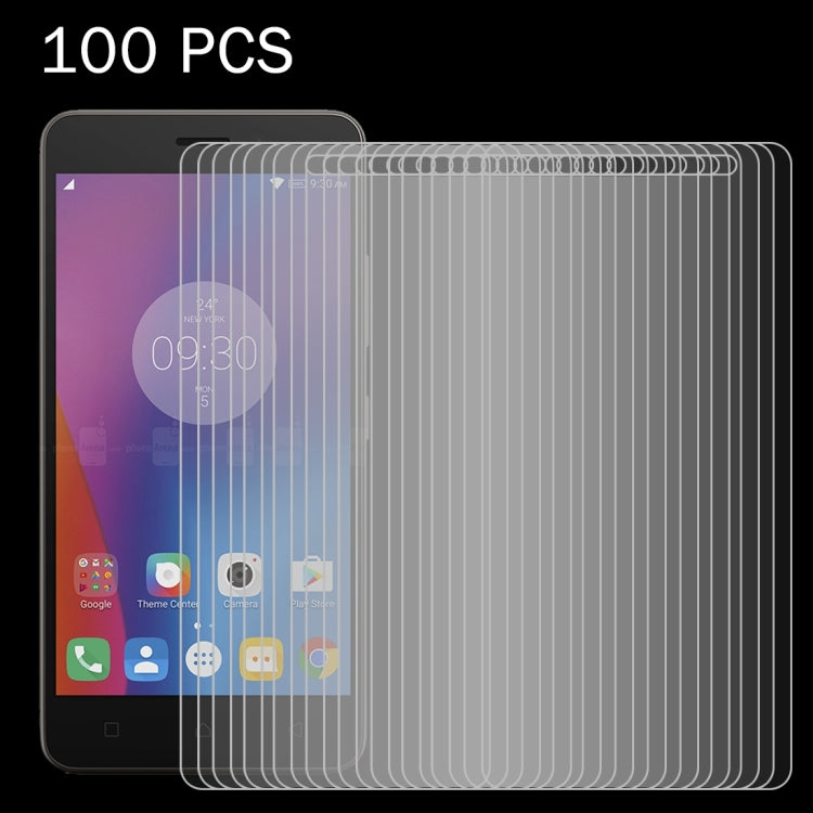 100 PCS for Lenovo K6 & A Plus 0.26mm 9H Surface Hardness 2.5D Explosion-proof Tempered Glass Screen Film