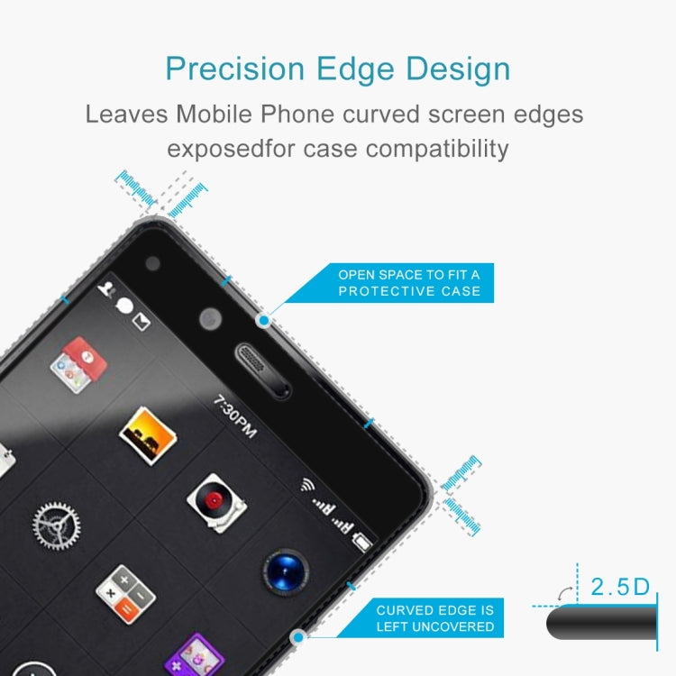 For Smartisan Nut Pro 0.3mm 9H Surface Hardness 2.5D Curved Silk-screen Full Screen Tempered Glass Screen Protector