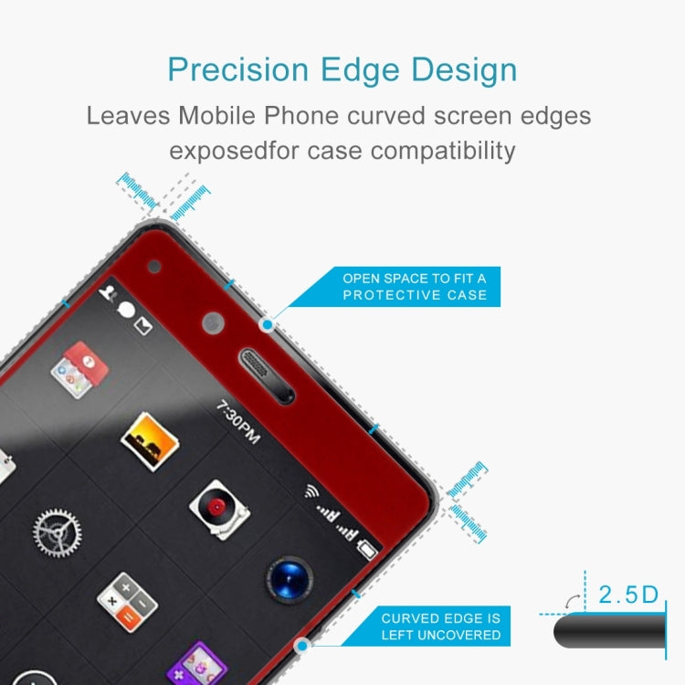 For Smartisan Nut Pro 0.3mm 9H Surface Hardness 2.5D Curved Silk-screen Full Screen Tempered Glass Screen Protector