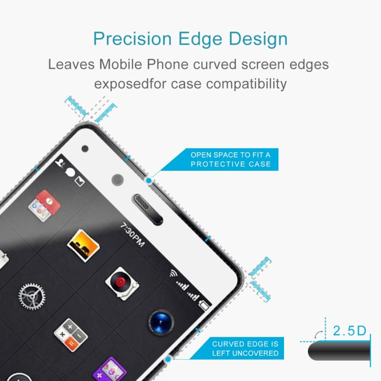 For Smartisan Nut Pro 0.3mm 9H Surface Hardness 2.5D Curved Silk-screen Full Screen Tempered Glass Screen Protector