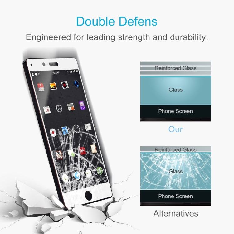 For Smartisan Nut Pro 0.3mm 9H Surface Hardness 2.5D Curved Silk-screen Full Screen Tempered Glass Screen Protector