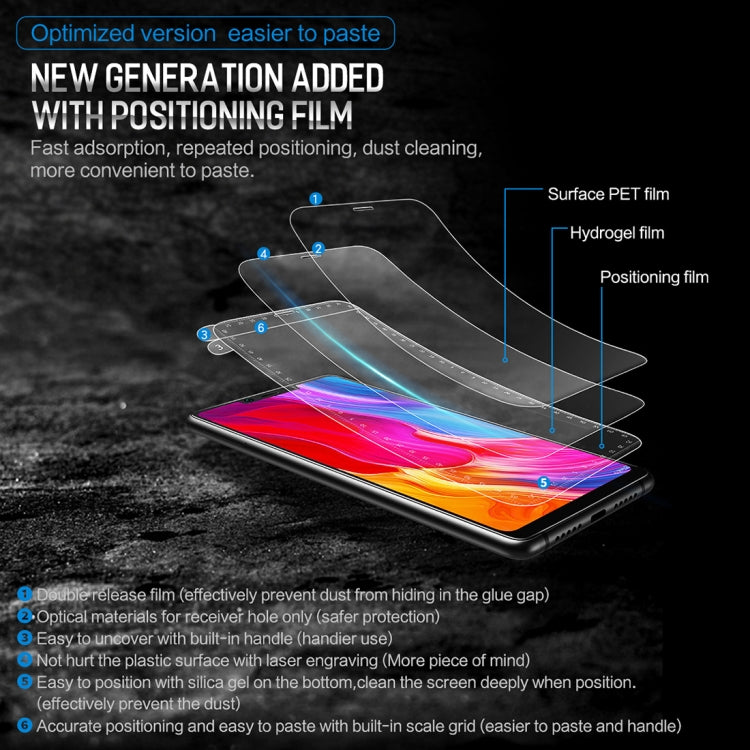 ROCK 0.18mm HD Curved Surface Full Screen Protector Hydrogel Film for Xiaomi Mi 8 SE, TPU+PET Material