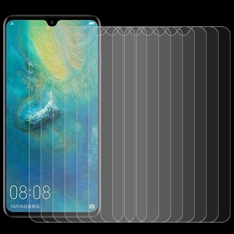 10 PCS 0.26mm 9H Surface Hardness 2.5D Curved Edge Tempered Glass Film for Huawei Mate 20