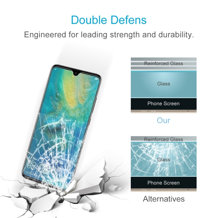 100 PCS 0.26mm 9H Surface Hardness 2.5D Curved Edge Tempered Glass Film for Huawei Mate 20
