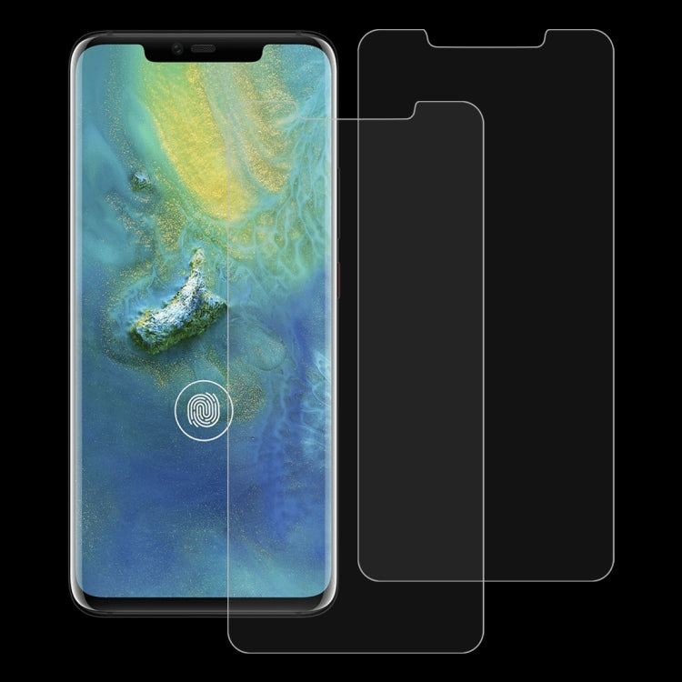 2PCS 0.26mm 9H Surface Hardness 2.5D Curved Edge Tempered Glass Film for Huawei Mate 20 Pro