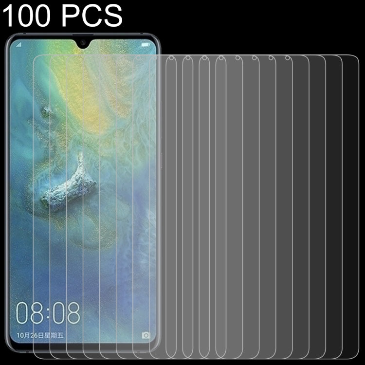 100 PCS 0.26mm 9H 2.5D Transparent Transparent Tempered Glass Film for Huawei Mate 20 X