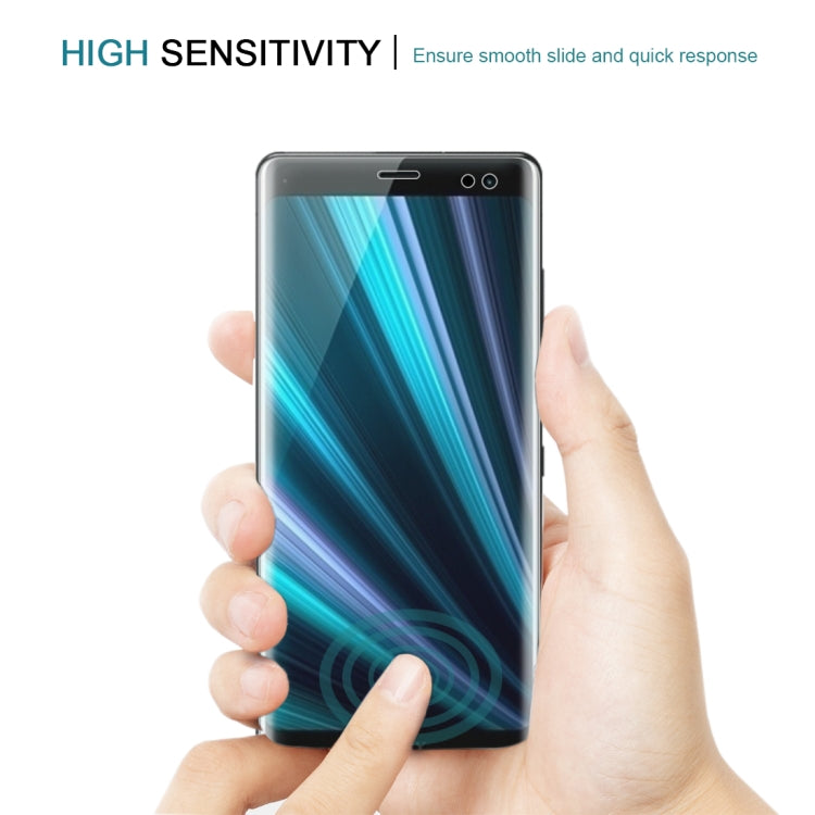 0.3mm 9H Surface Hardness 3D Curved Edge Full Screen Tempered Glass Film for Sony Xperia XZ3