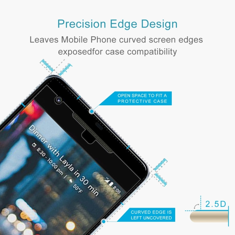 100 PCS for Google Pixel 2 0.26mm 9H Surface Hardness 2.5D Explosion-proof Tempered Glass Screen Film