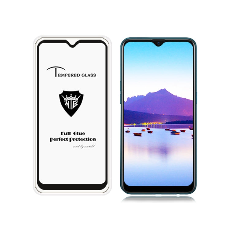 25 PCS MIETUBL Full Screen Full Glue Anti-fingerprint Tempered Glass Film for OPPO A7(Black)