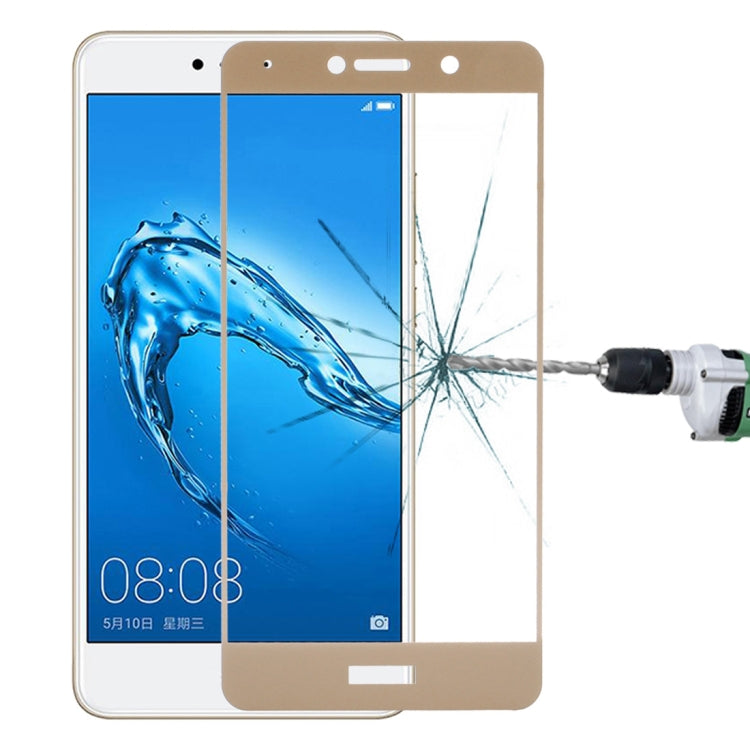 For Huawei Enjoy 7 Plus 0.33mm 9H Surface Hardness Silk-screen Full Screen Tempered Glass Screen Protector