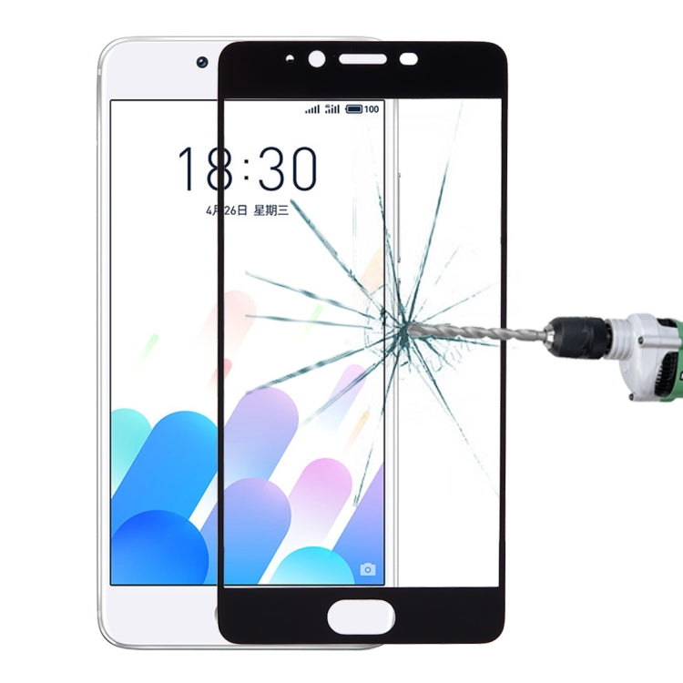 For Meizu Meilan E2 0.33mm 9H Surface Hardness Silk-screen Full Screen Tempered Glass Screen Protector
