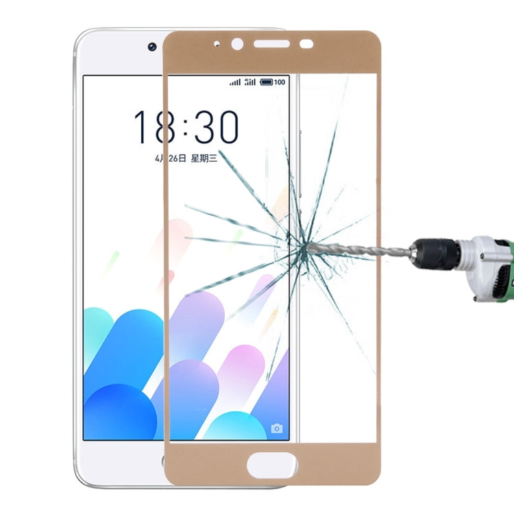 For Meizu Meilan E2 0.33mm 9H Surface Hardness Silk-screen Full Screen Tempered Glass Screen Protector