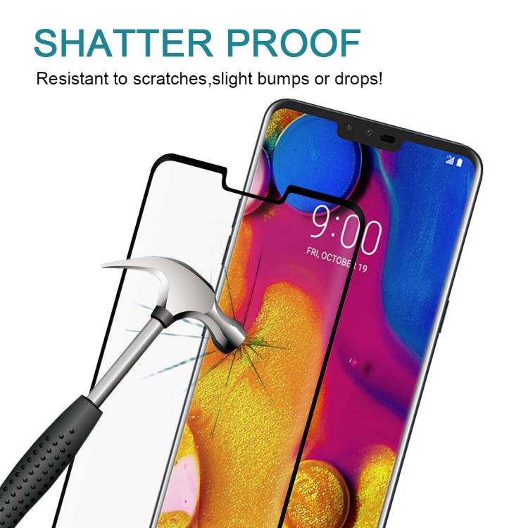 0.3mm 9H Surface Hardness 3D Curved Edge Full Screen Tempered Glass Film for LG V40 ThinQ