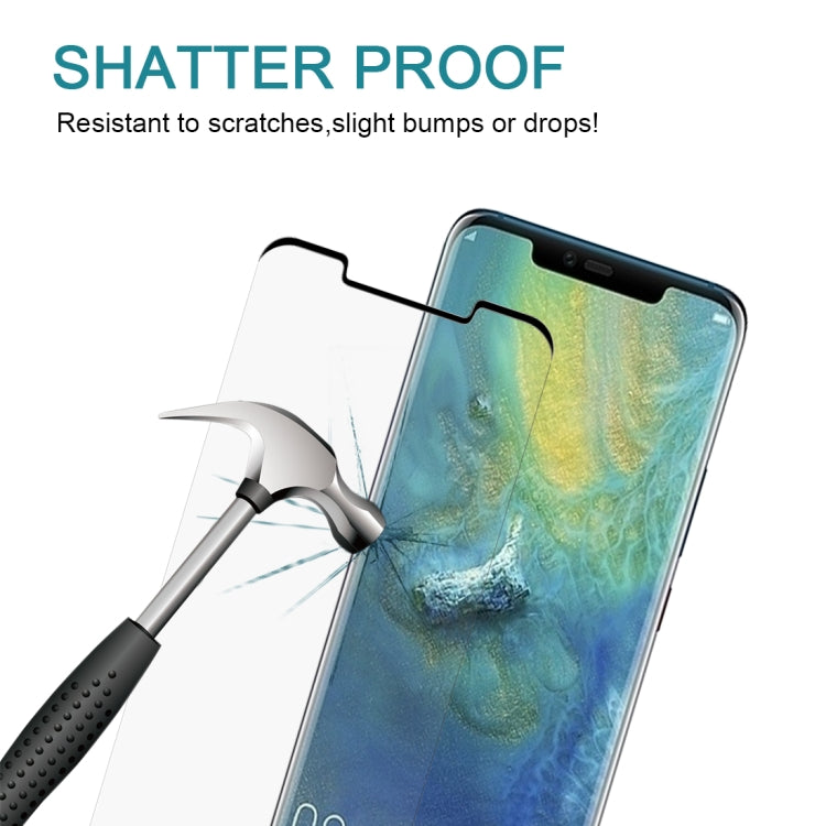 0.3mm 9H Surface Hardness 3D Curved Edge Full Screen Invisible Border Tempered Glass Film for Huawei Mate 20 Pro