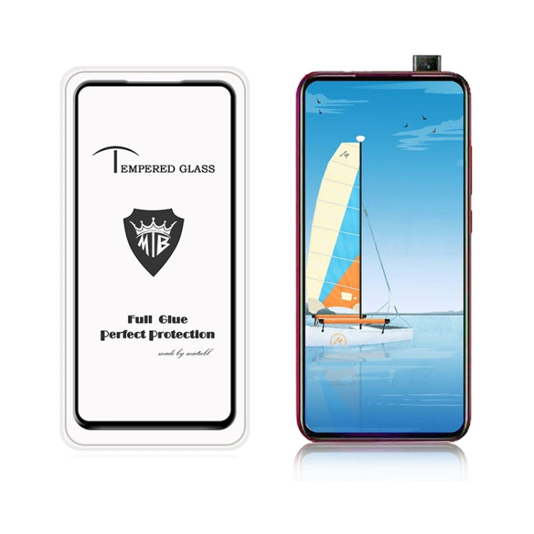 25 PCS MIETUBL Full Screen Full Glue Anti-fingerprint Tempered Glass Film for Xiaomi Redmi K20 & K20 Pro (Black)