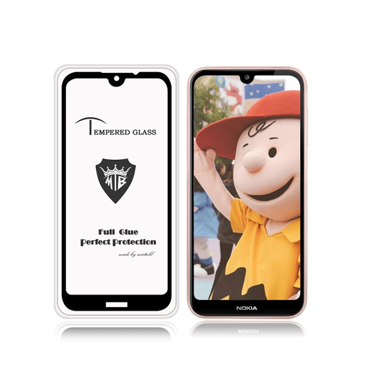 MIETUBL Full Screen Full Glue Anti-fingerprint Tempered Glass Film for Nokia 4.2 (Black)