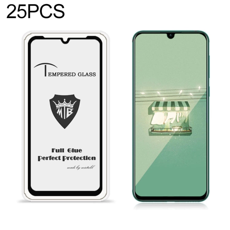 25 PCS MIETUBL Full Screen Full Glue Anti-fingerprint Tempered Glass Film for Huawei nova 5 / 5 Pro / Xiaomi Mi 9X(Black)