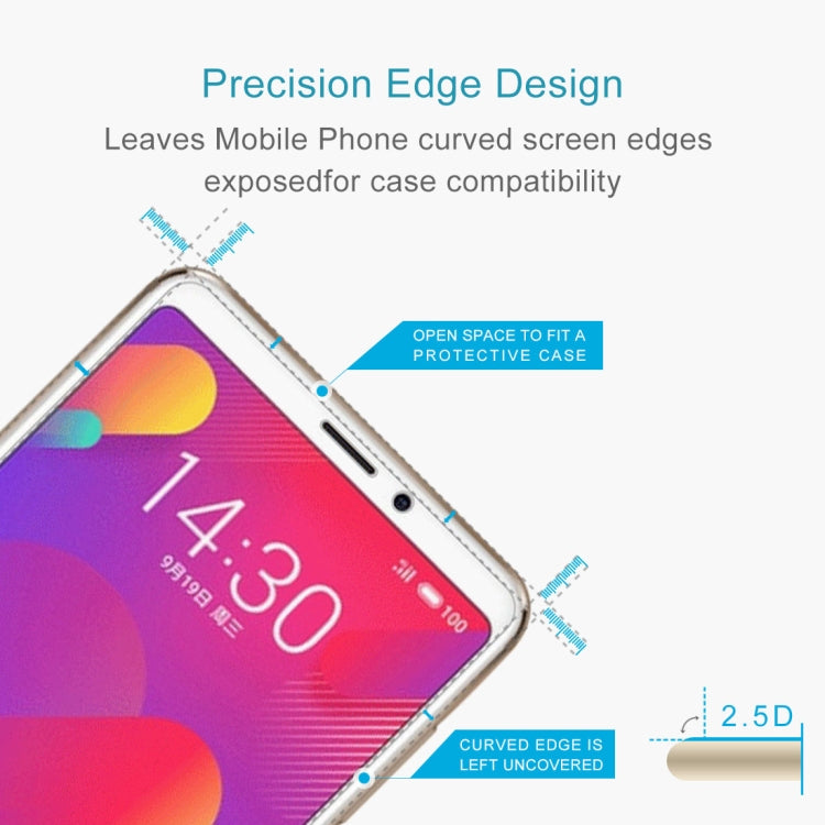 50 PCS For Meizu M8 0.26mm 9H 2.5D Arc Edge Tempered Glass Protective Film