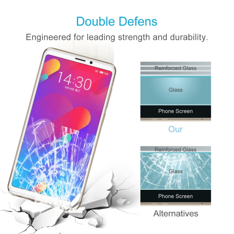 50 PCS For Meizu M8 0.26mm 9H 2.5D Arc Edge Tempered Glass Protective Film