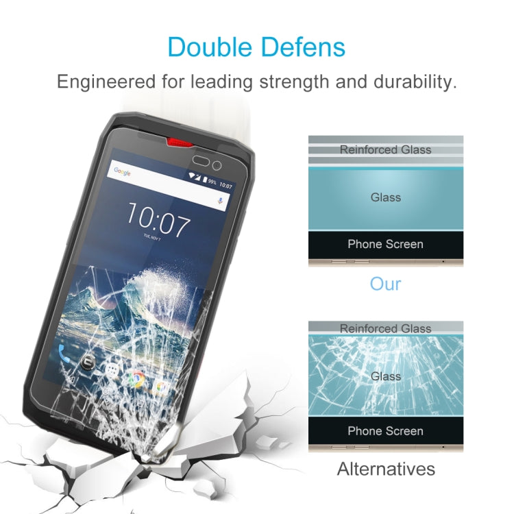 100 PCS for Crosscall Action X3 0.3mm Tempered Glass Film, No Retail Package