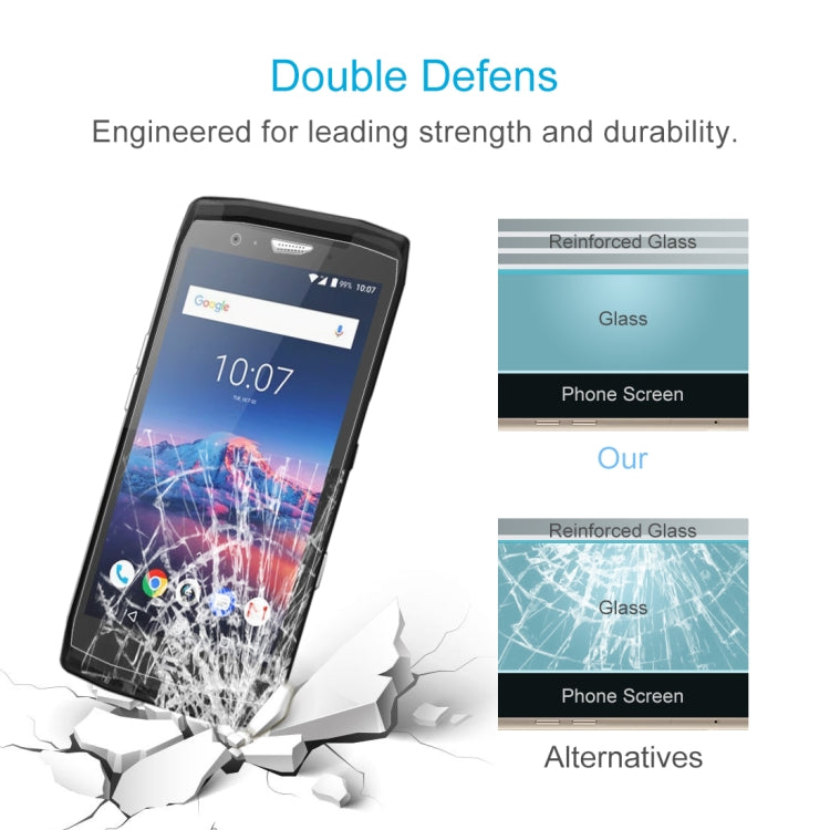 100 PCS for Crosscall Trekker X4 0.3mm Tempered Glass Film, No Retail Package
