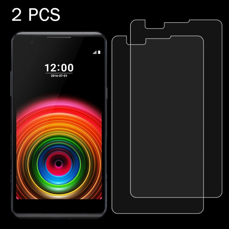2 PCS For LG X Power 0.26mm 9H Surface Hardness 2.5D Explosion-proof Tempered Glass Screen Film