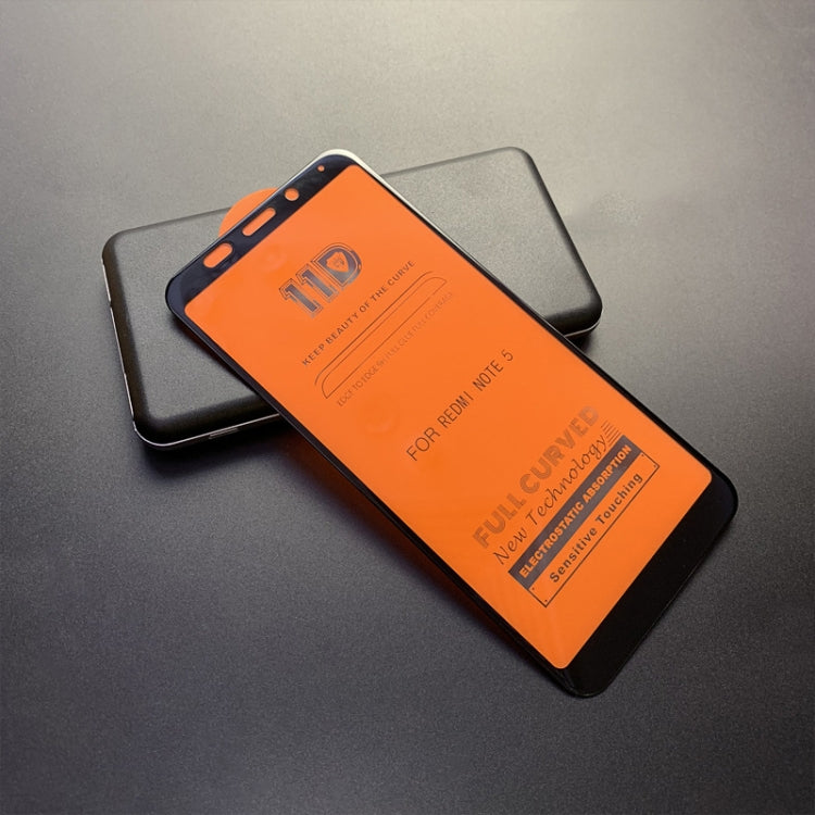 25 PCS mietubl Scratchproof 11D HD Full Glue Full Curved Screen Tempered Glass Film for Xiaomi Redmi Note 5 / Redmi 5 Plus (Indian Version) (Black)