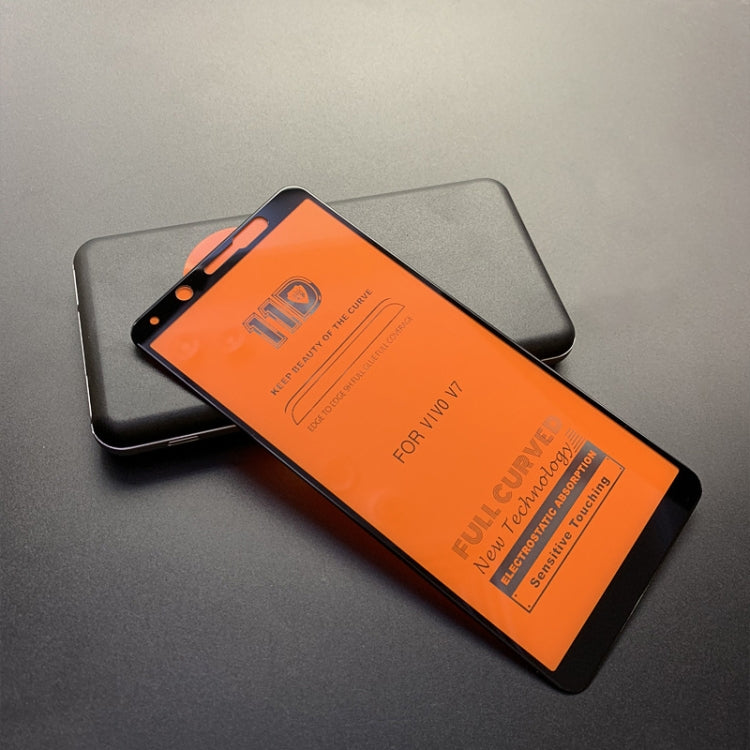 mietubl Scratchproof 11D HD Full Glue Full Curved Screen Tempered Glass Film for Vivo V7 Plus(Black)