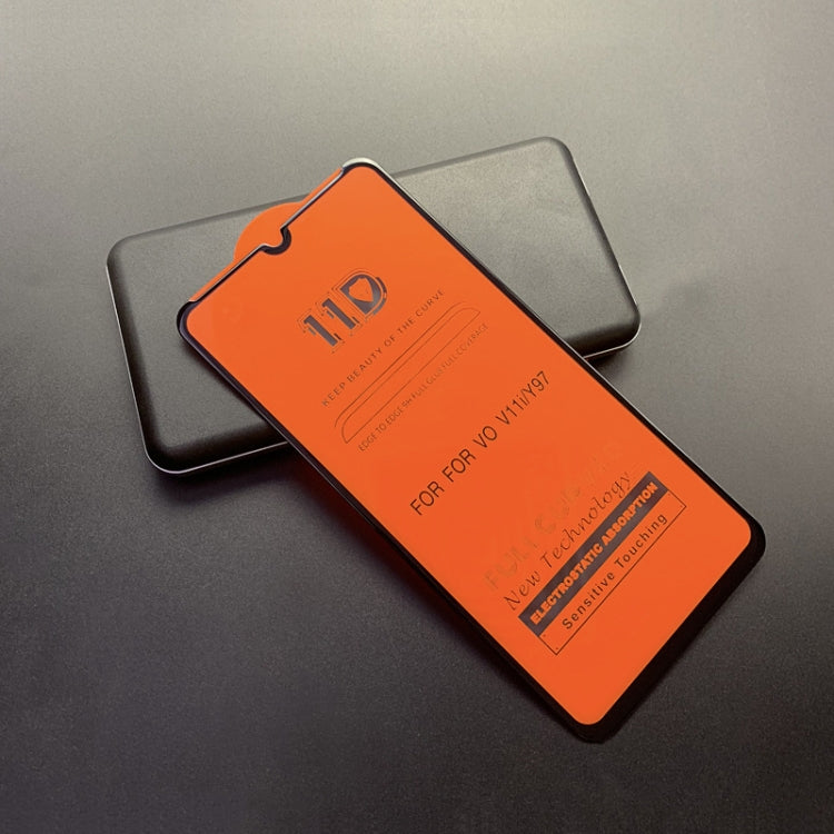 mietubl Scratchproof 11D HD Full Glue Full Curved Screen Tempered Glass Film for Vivo V11i / Y97(Black)