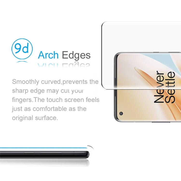 For OnePlus 8 Pro 9H 9D Curved Edge Tempered Glass Film(Black)