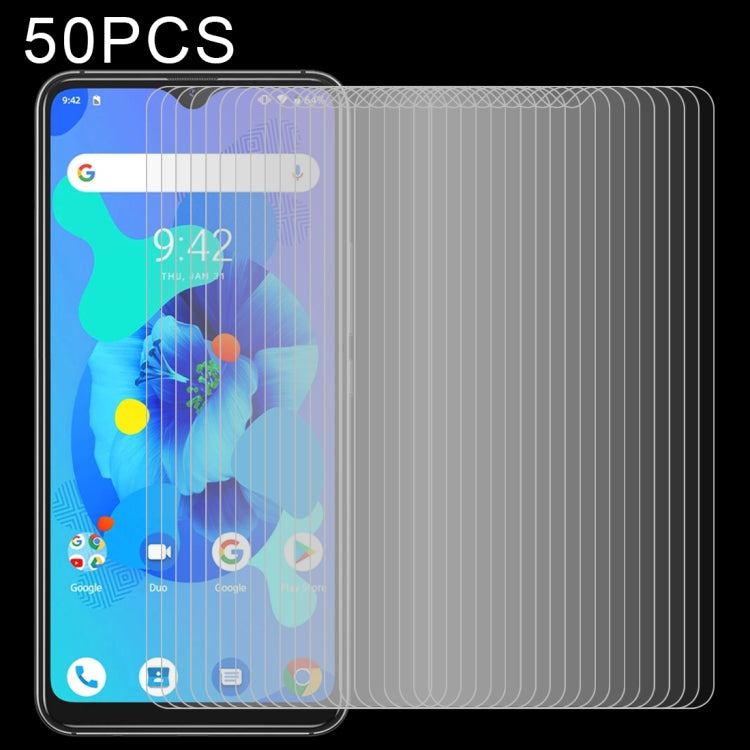 For Umidigi A7 50 PCS 0.26mm 9H 2.5D Tempered Glass Film