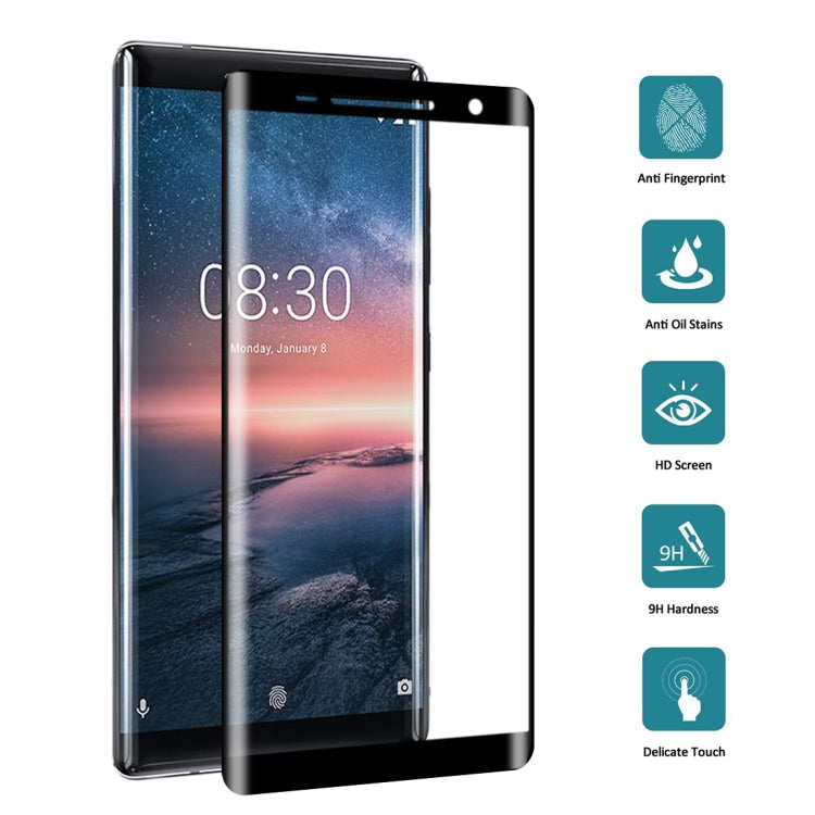 For Nokia 8 Sirocco 3D Curved Edge Full Screen Tempered Glass Film