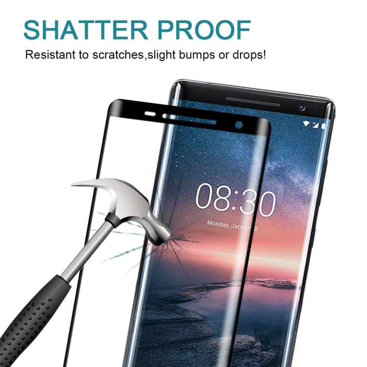 For Nokia 8 Sirocco 3D Curved Edge Full Screen Tempered Glass Film