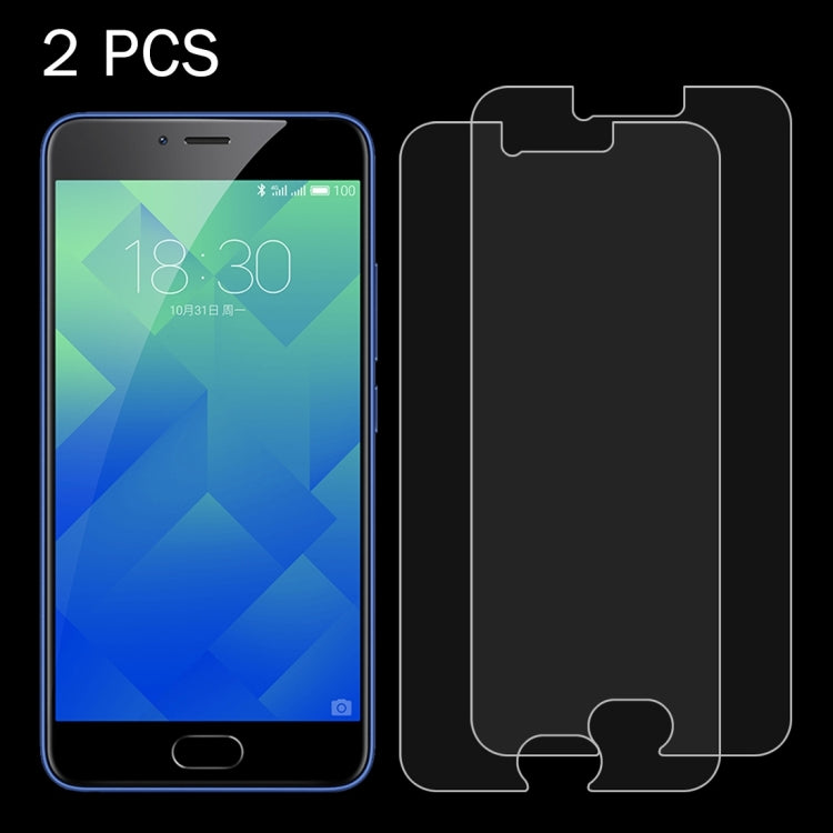 2 PCS for Meizu M5 0.26mm 9H Surface Hardness 2.5D Explosion-proof Tempered Glass Screen Film