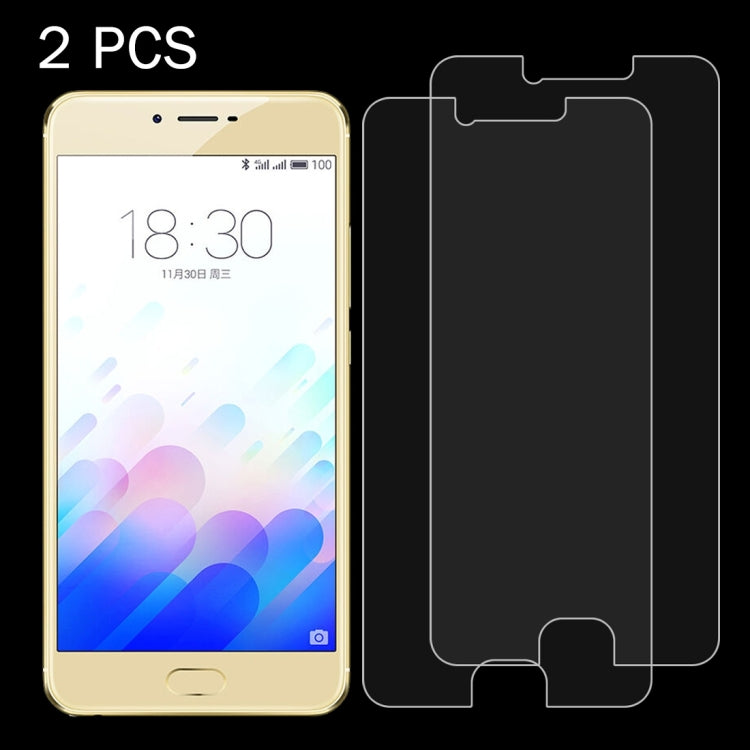 2 PCS for Meizu Meilan X 0.26mm 9H Surface Hardness 2.5D Explosion-proof Tempered Glass Screen Film