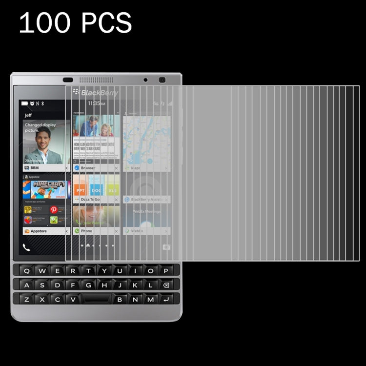 100 PCS for BlackBerry Passport Silver Edition 0.26mm 9H Surface Hardness 2.5D Explosion-proof Tempered Glass Screen Film