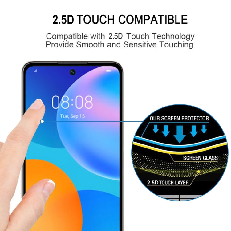 For Huawei P Smart 2021 25 PCS Full Glue Full Screen Tempered Glass Film