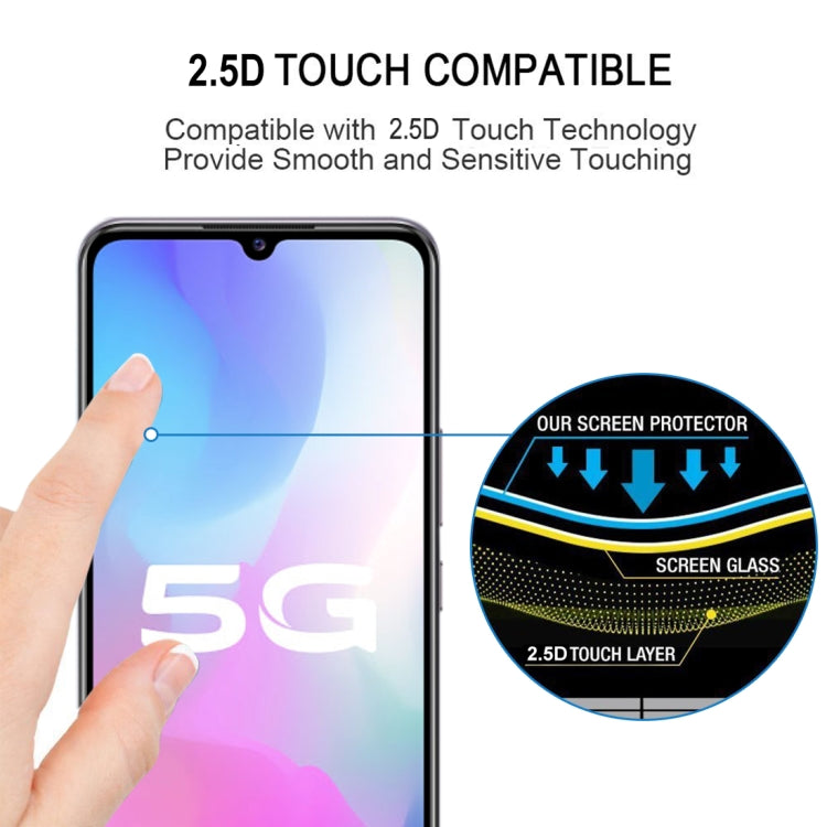 For vivo Y73s Full Glue Full Screen Tempered Glass Film