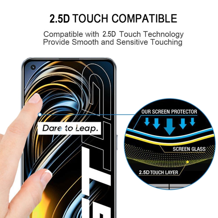 For OPPO Realme GT 5G / Realme GT Master 25 PCS Full Glue Full Cover Screen Protector Tempered Glass Film